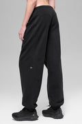 Polar Fleece High-Waist Retreat Jogger - Black — photo 1