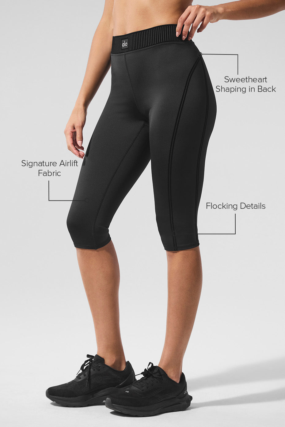Airlift High-Waist Line Up Capri - Black — photo 2