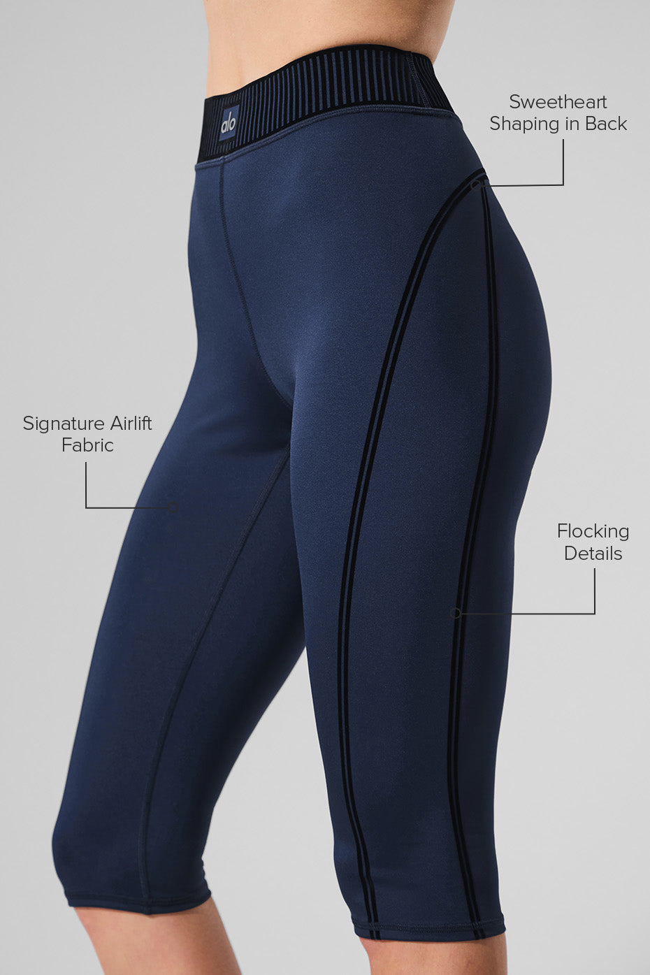 Airlift High-Waist Line Up Capri - Navy — photo 2