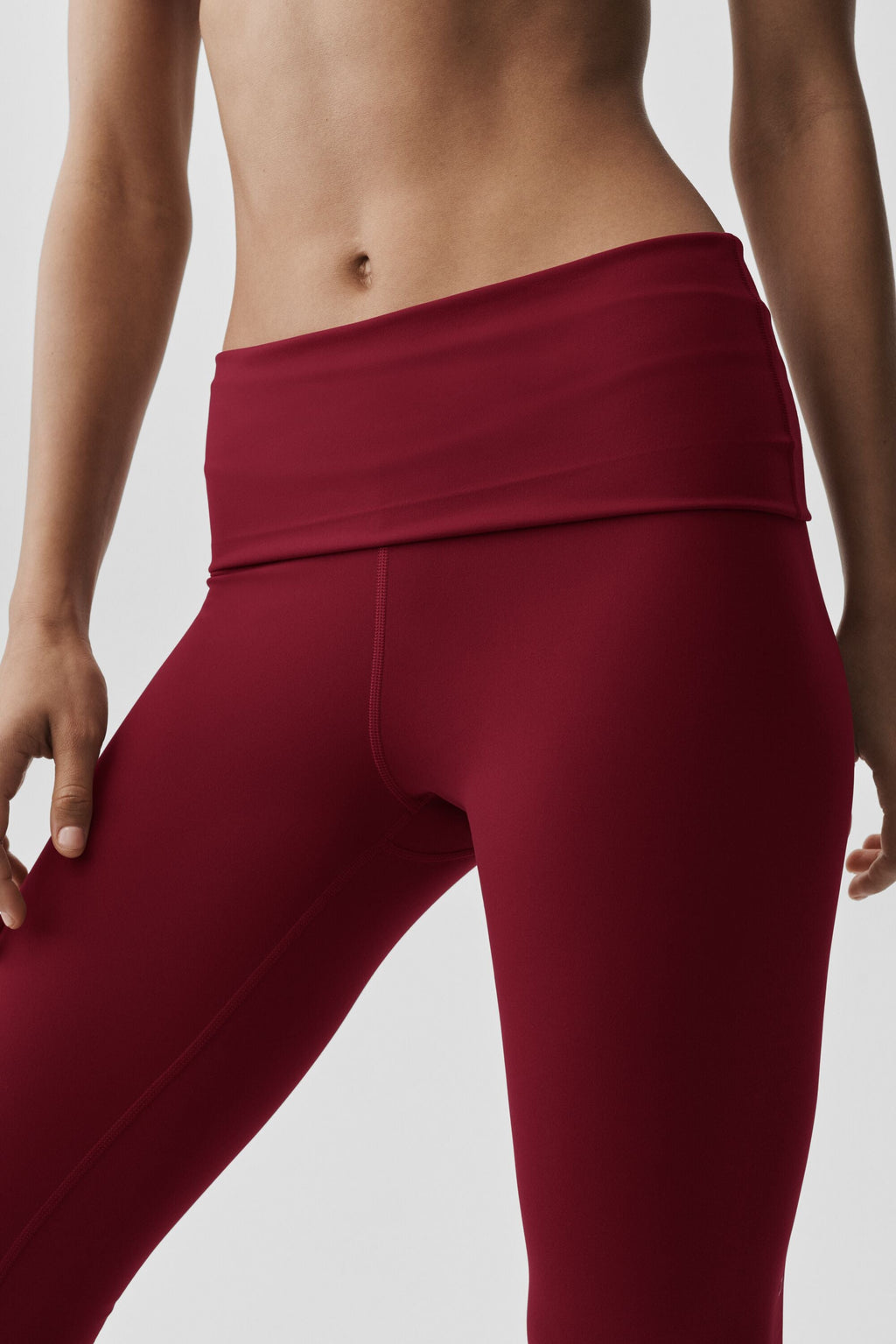 ALO Softsculpt Low-Rise Foldover Capri - Summer Romance Red — photo 5