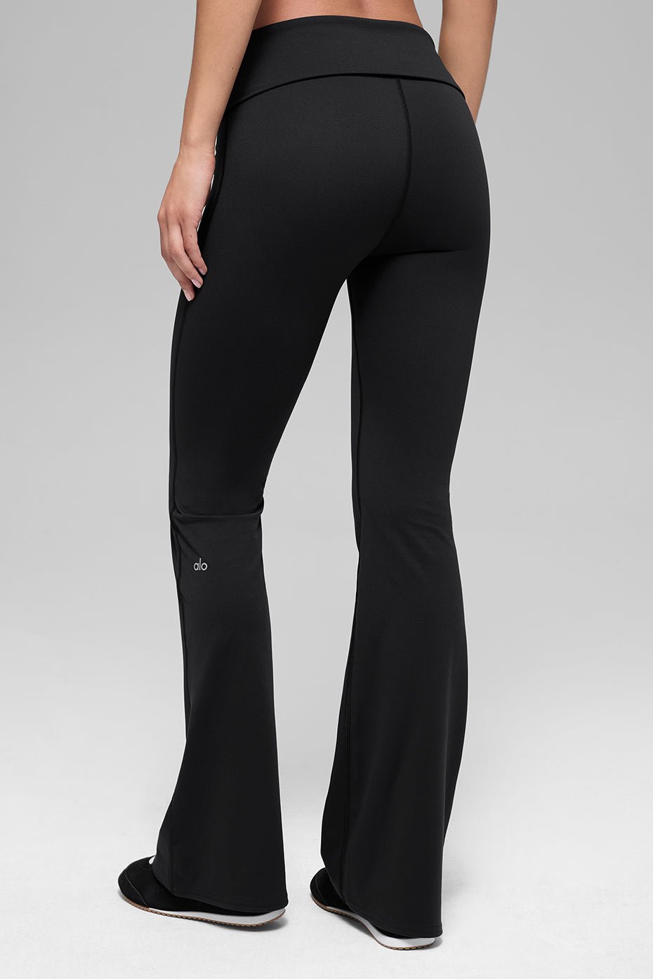 ALO Softsculpt Foldover Flare Legging - Black — photo 4