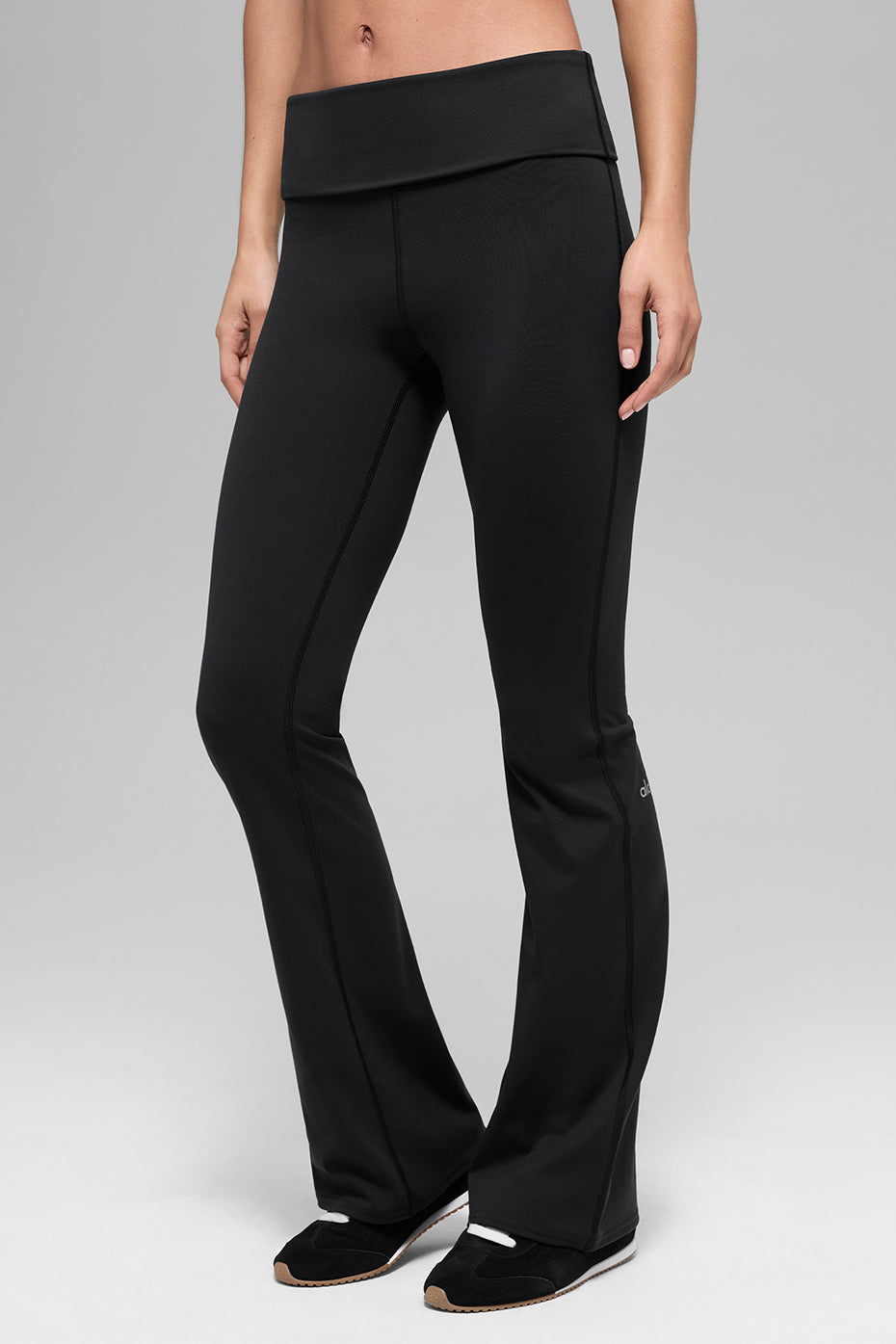 ALO Softsculpt Foldover Flare Legging - Black — photo 3
