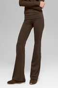 ALO Softsculpt Foldover Flare Legging - Espresso — photo 1