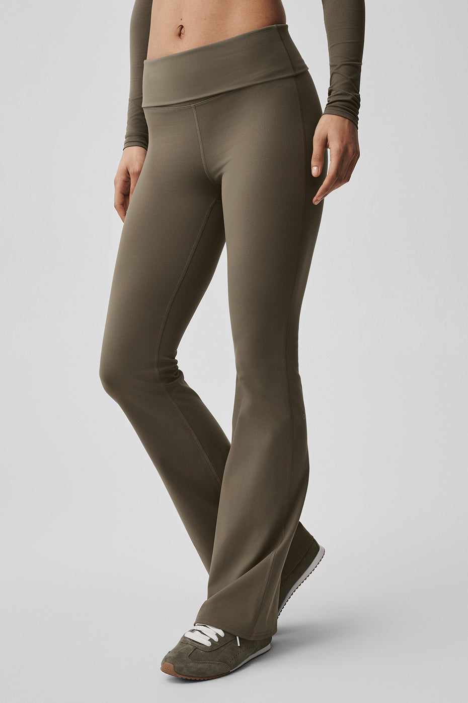 ALO Softsculpt Foldover Flare Legging - Olive Tree — photo 1