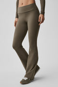 ALO Softsculpt Foldover Flare Legging - Olive Tree — photo 1