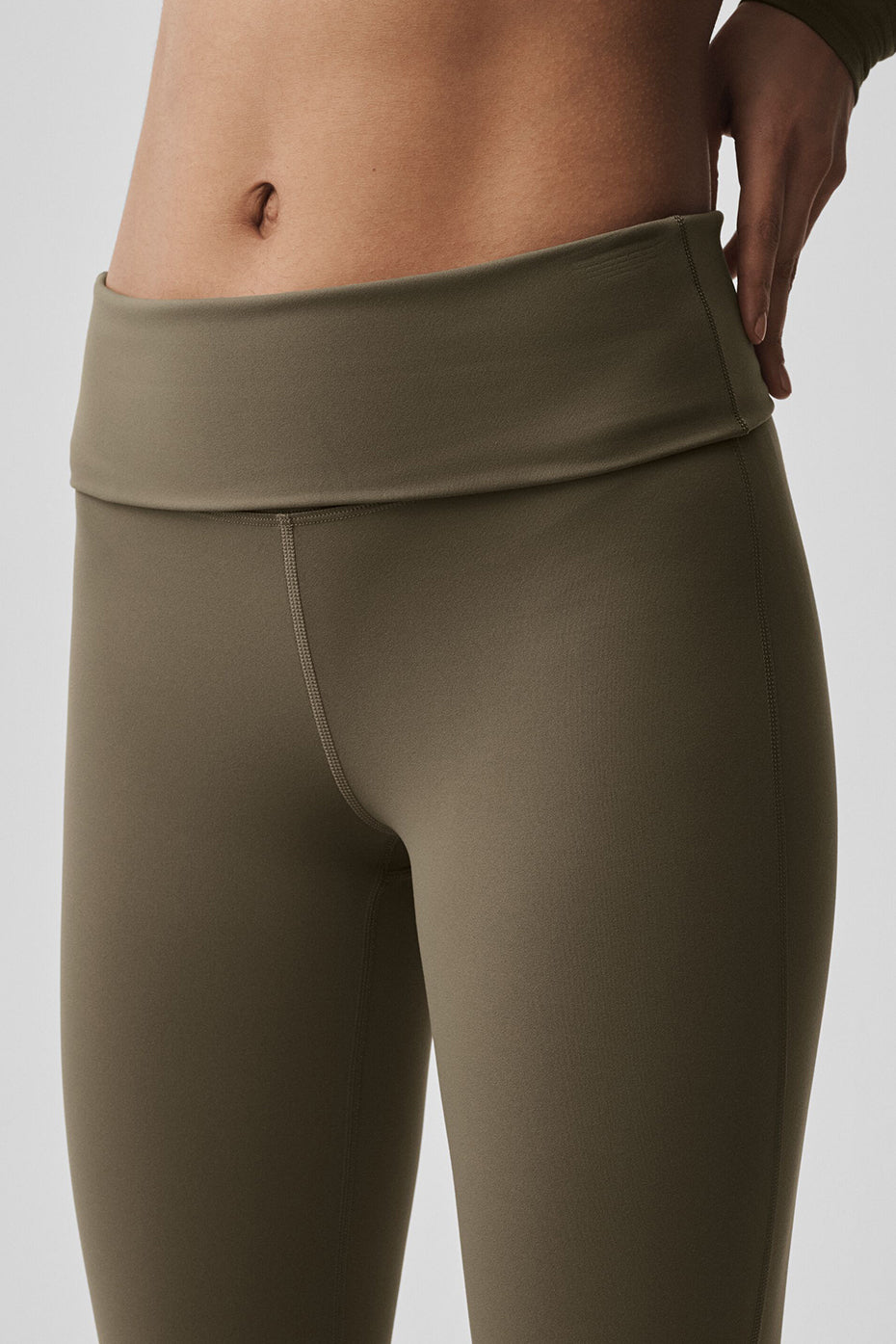 ALO Softsculpt Foldover Flare Legging - Olive Tree — photo 4