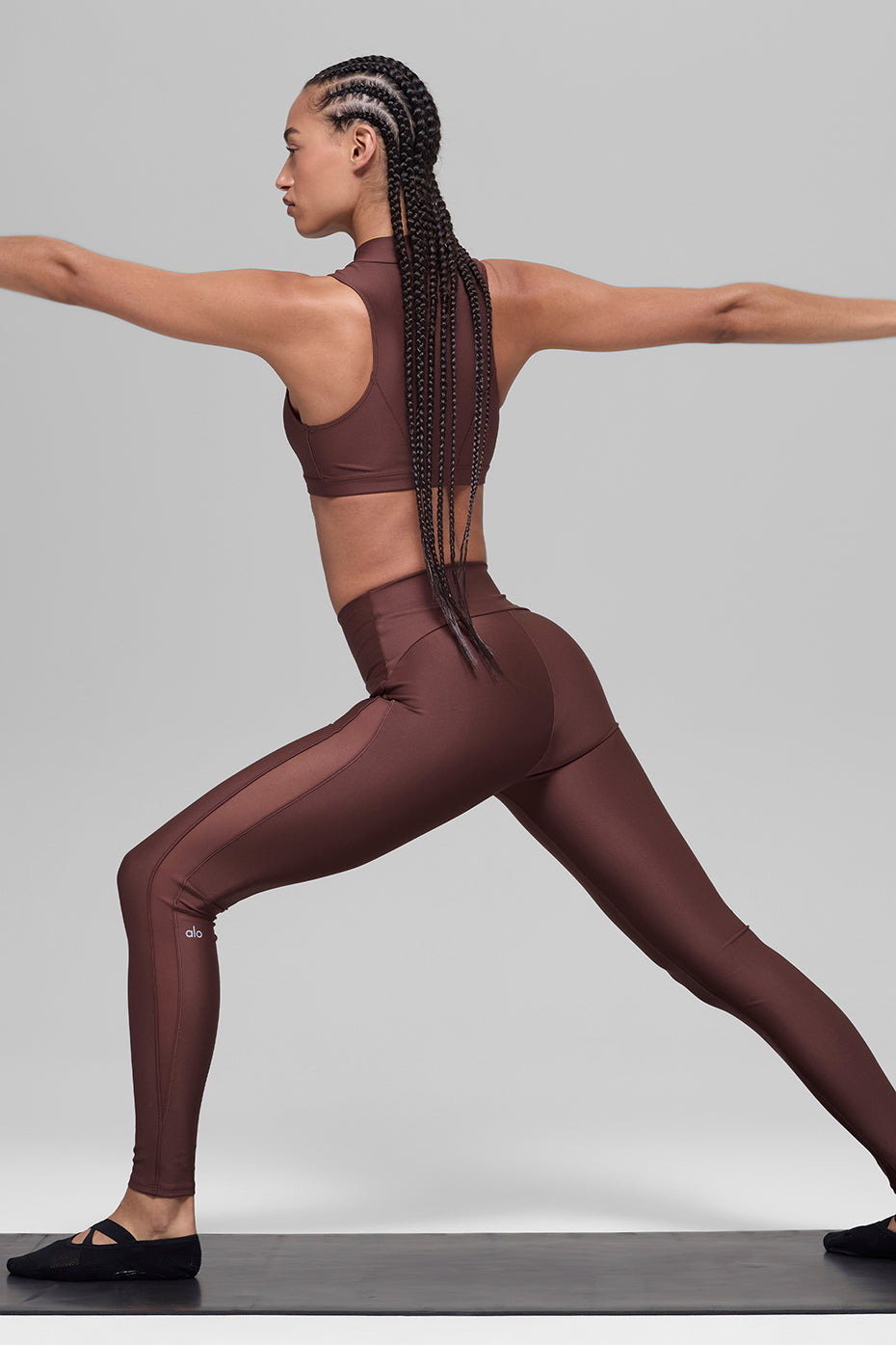 Airlift High-Waist Mesh Infatuation Legging - Brownstone — photo 5