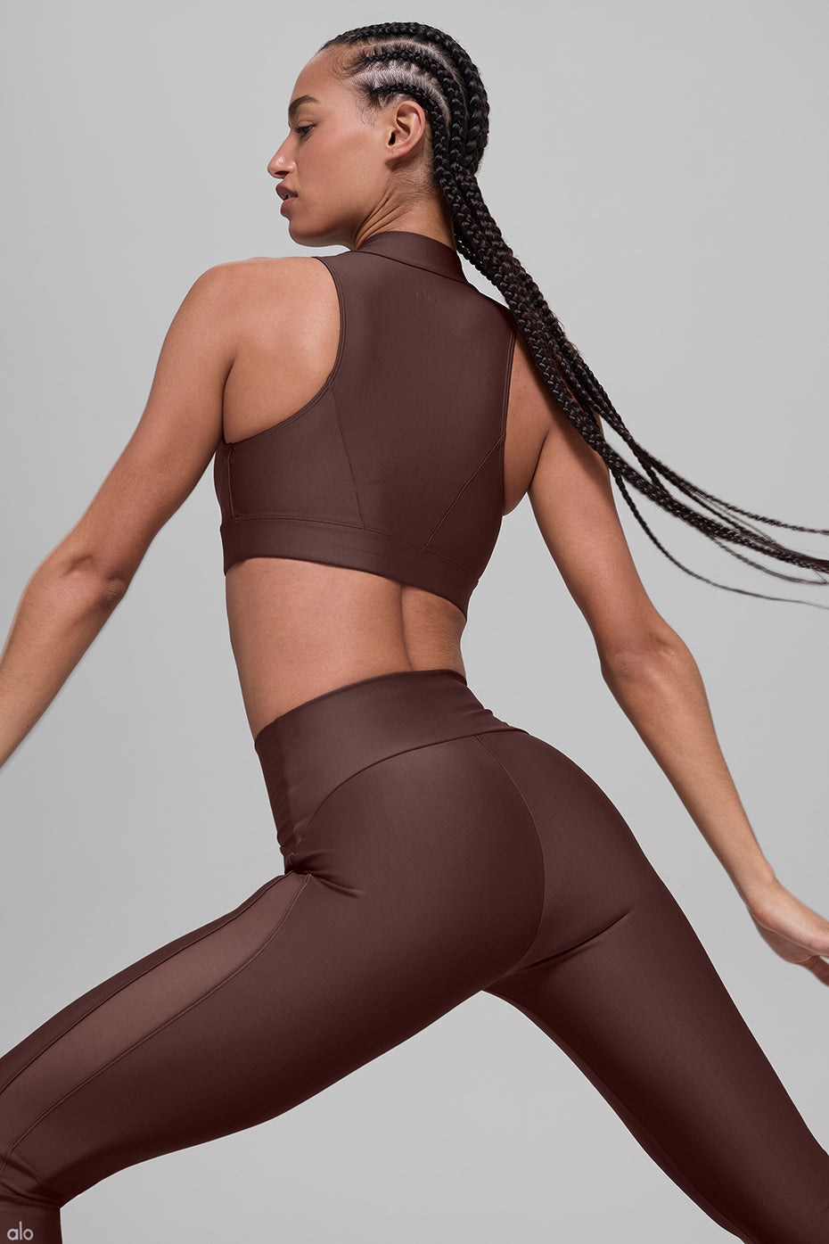 Airlift High-Waist Mesh Infatuation Legging - Brownstone — photo 4