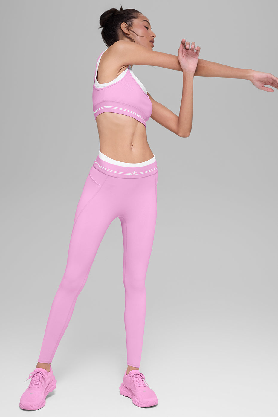 Airbrush High-Waist 7/8 Better Together Legging - Candy Heart Pink/White — photo 6