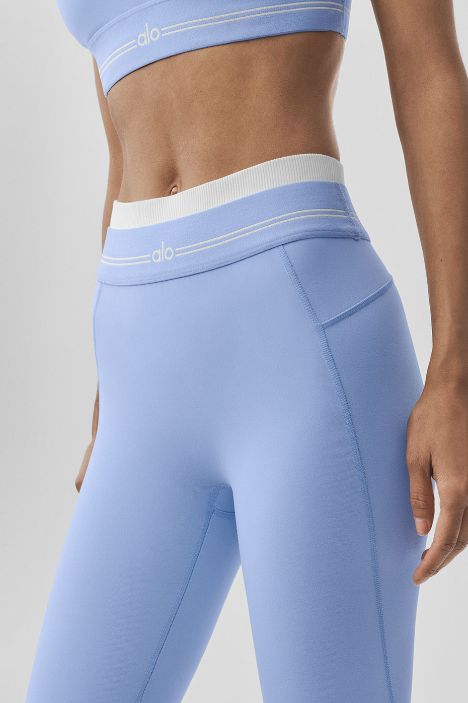 Airbrush High-Waist 7/8 Better Together Legging - Light Provence Blue/White — photo 3