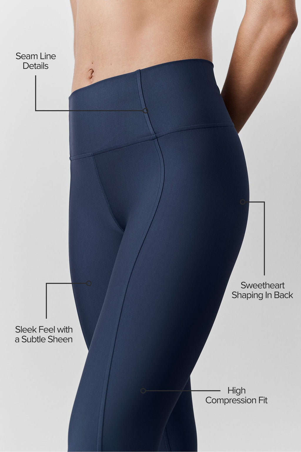 Airlift High-Waist 7/8 Fine Line Legging - Navy — photo 2