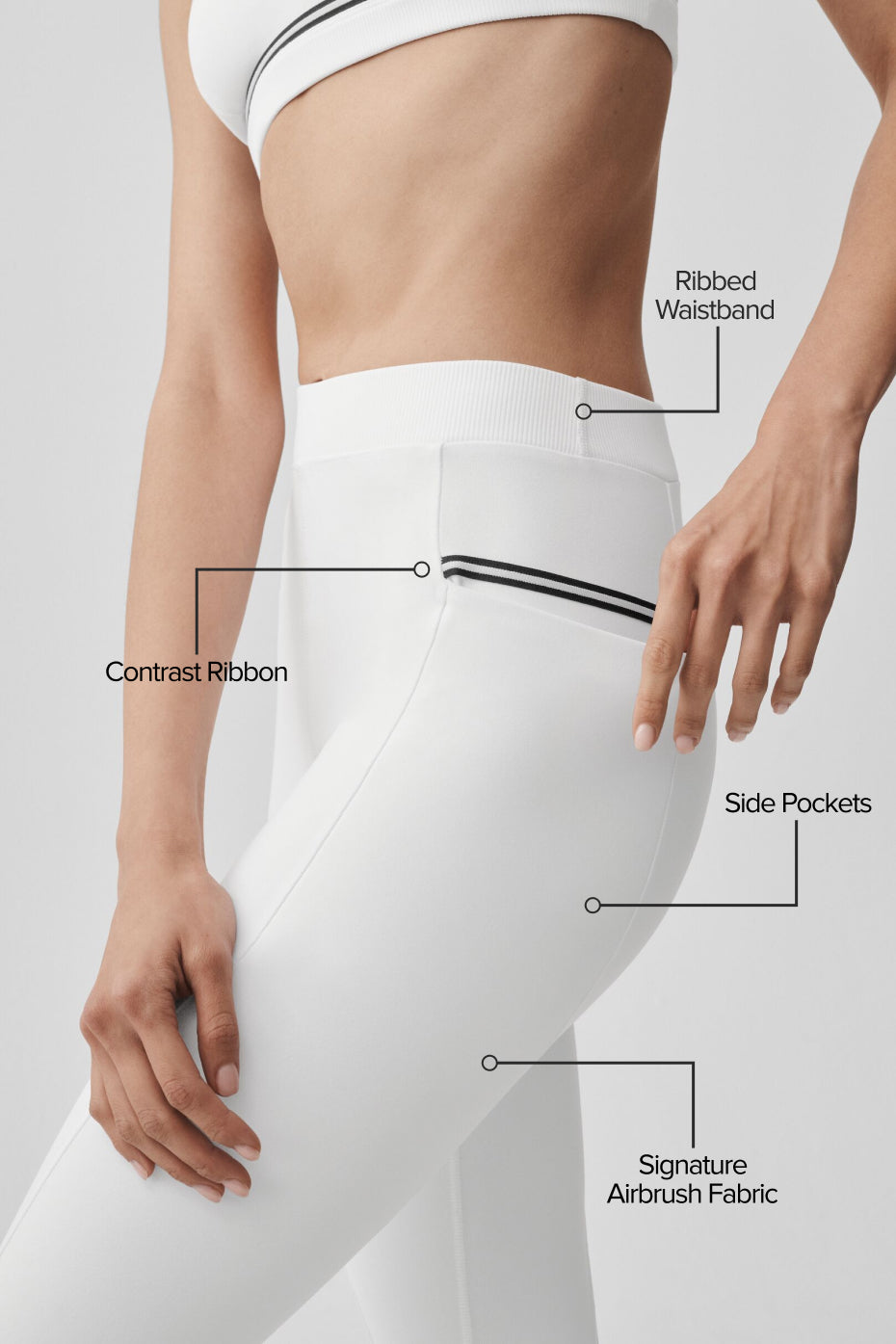 Airbrush High-Waist Fast Track Legging - White/Black — photo 2