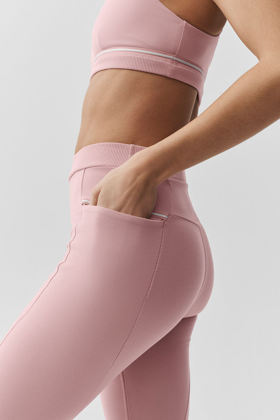 Airbrush High-Waist Fast Track Legging - Vintage Pink/White — photo 2