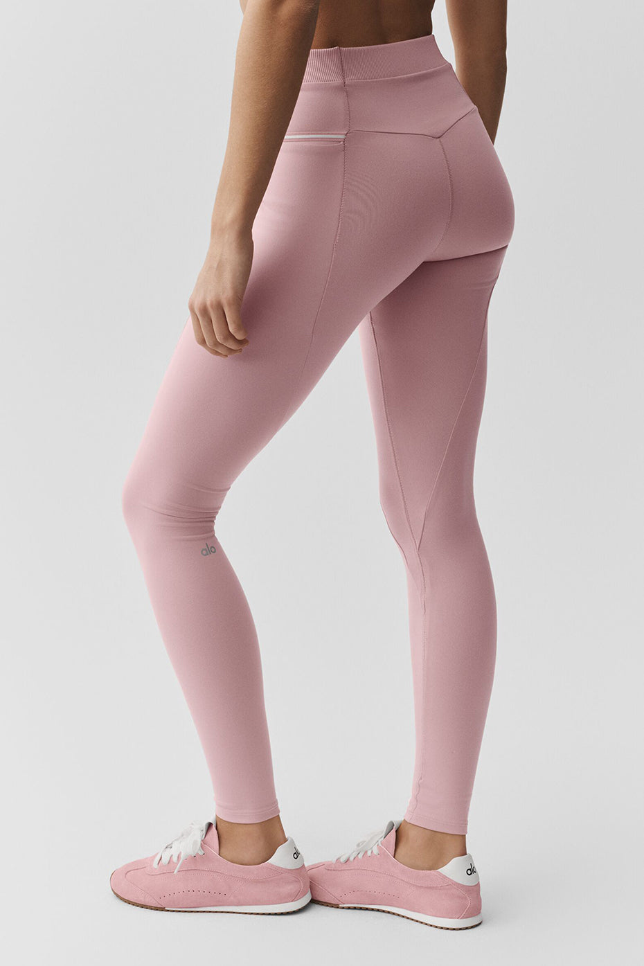 Airbrush High-Waist Fast Track Legging - Vintage Pink/White — photo 4
