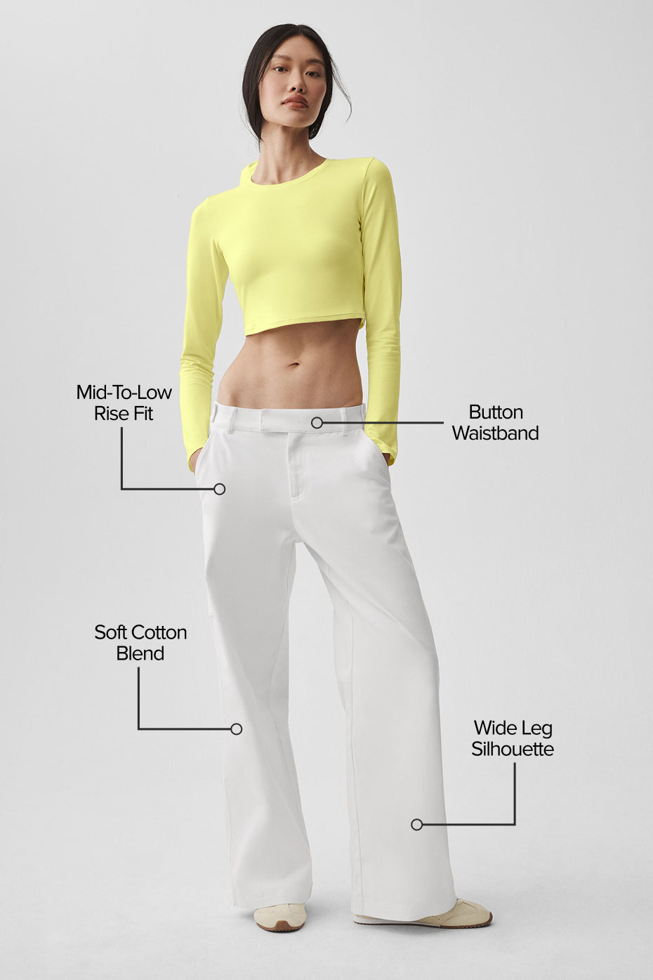 High Road Straight Leg Pant - White — photo 2