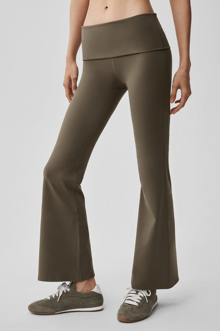 ALO Softsculpt 7/8 Foldover Flare Legging - Olive Tree — photo 5