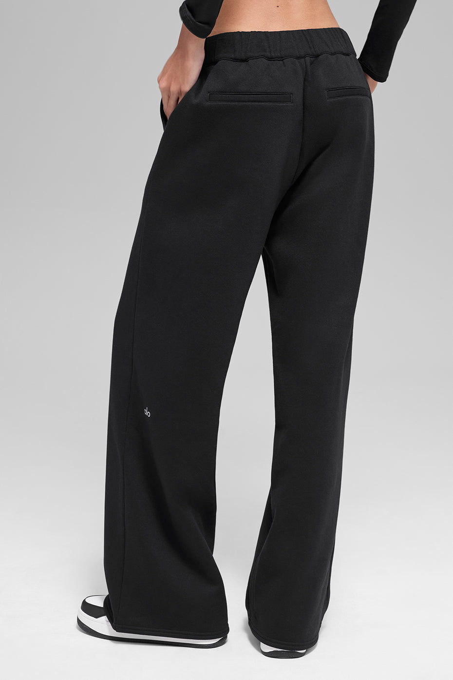 High-Waist Sweatpant Trouser - Black — photo 3