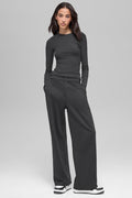 High-Waist Sweatpant Trouser - Anthracite — photo 1