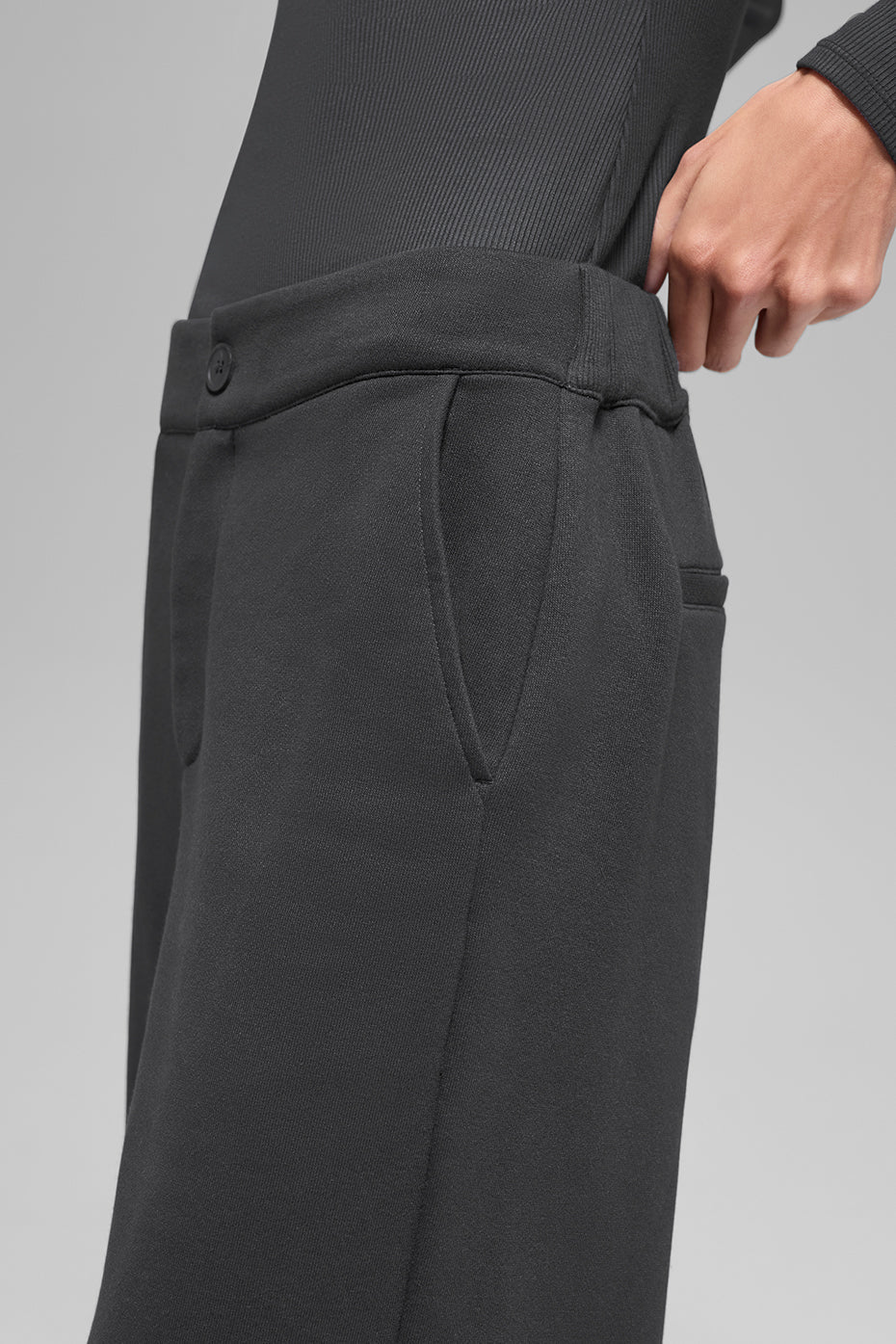 High-Waist Sweatpant Trouser - Anthracite — photo 3