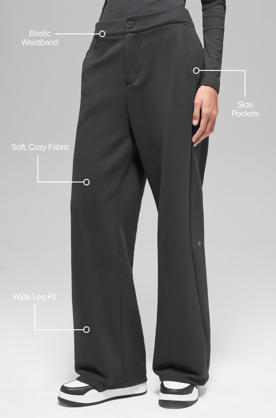 High-Waist Sweatpant Trouser - Anthracite — photo 2