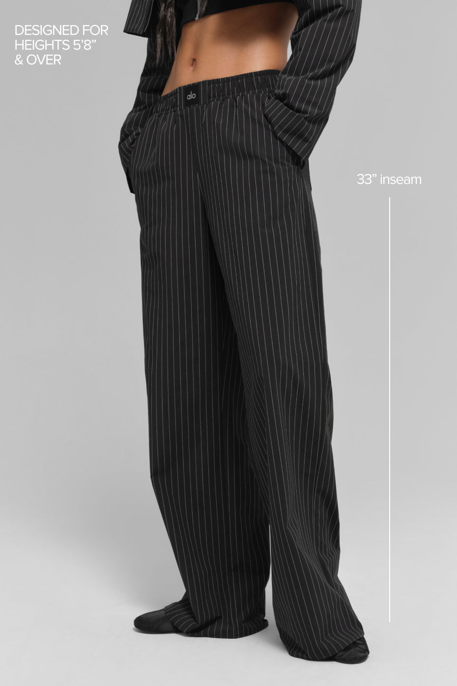 Pinstripe Daylight Boxer Pant (Long) - Black/Titanium — photo 2