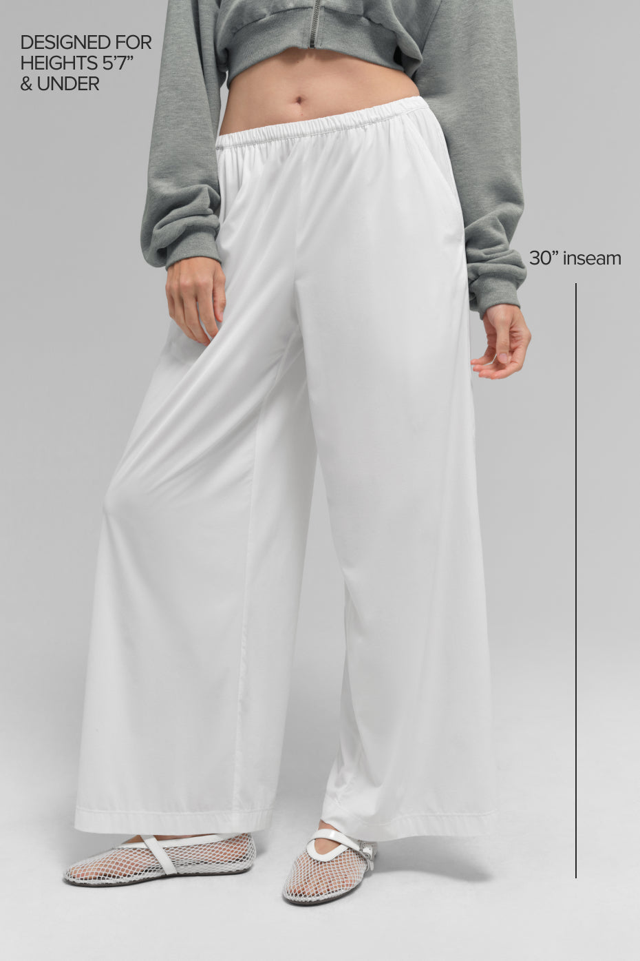 Breezy Wide Leg Pant (Regular) - White — photo 2
