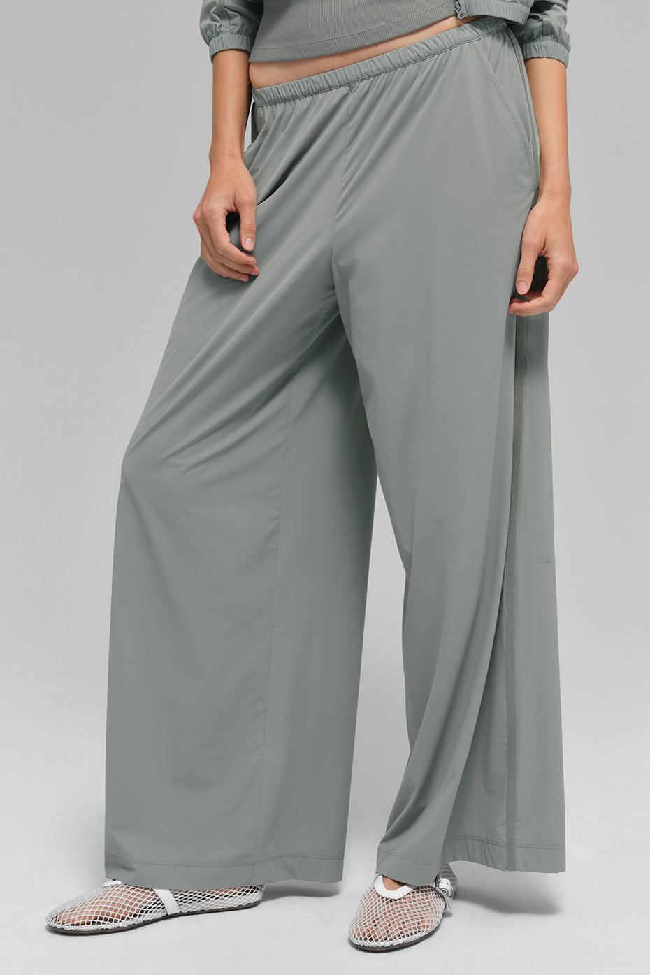 Breezy Wide Leg Pant (Regular) - Lunar Grey — photo 2