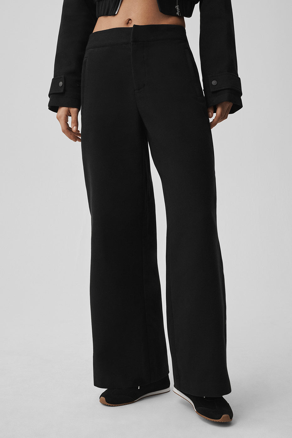 Mid-Rise Cosmopolitan Snap Pant - Black — photo 3