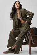 Mid-Rise Cosmopolitan Snap Pant - Olive Tree — photo 1