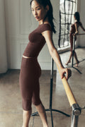 16'' High-Waist Airlift Capri - Brownstone — photo 1