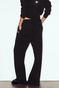 Cashmere High-Waist Northstar Straight Leg Pant - Black — photo 3