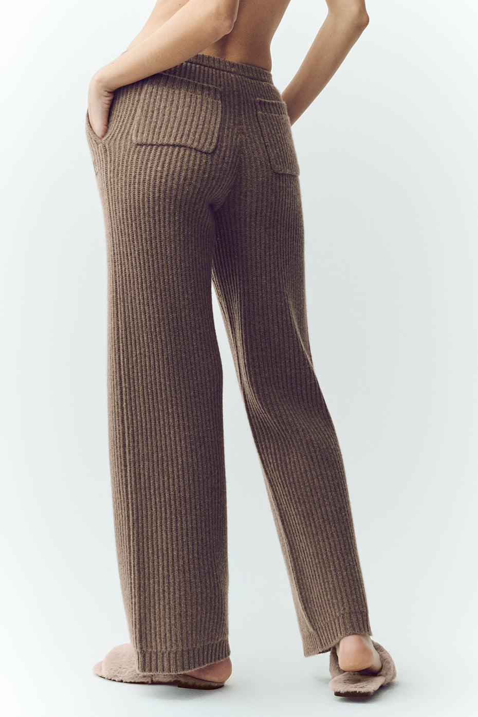 Cashmere High-Waist Northstar Straight Leg Pant - Alpine Cocoa Heather — photo 3