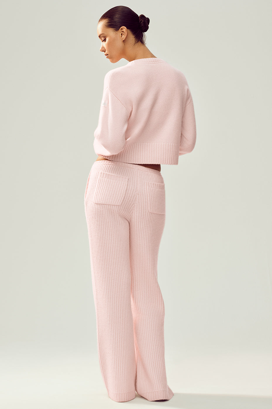Cashmere High-Waist Northstar Straight Leg Pant - Frosted Pink — photo 2