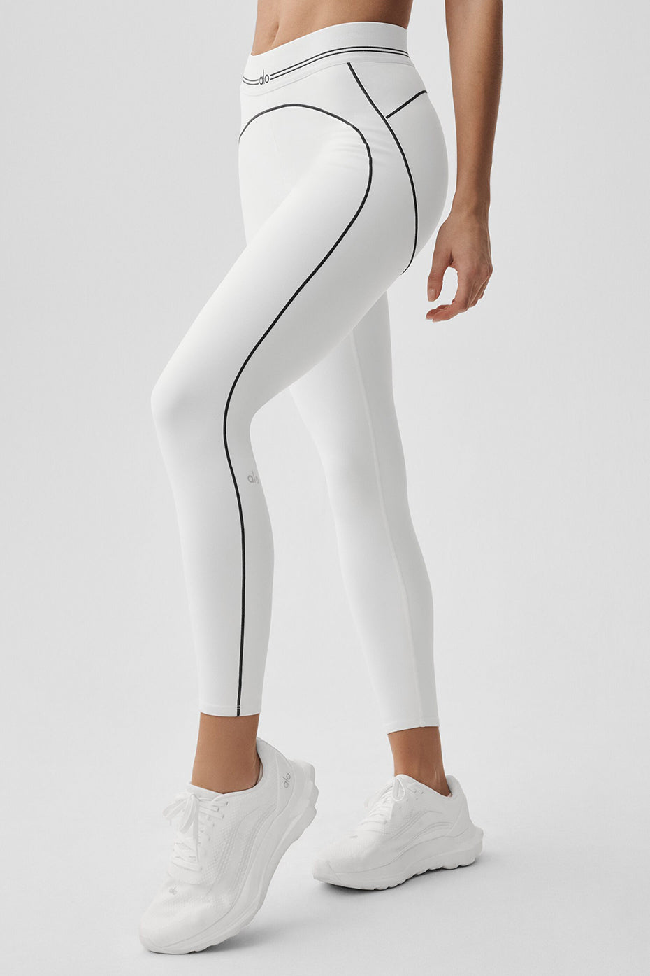 Airbrush High-Waist 7/8 Heart Throb Legging - White/Black — photo 4
