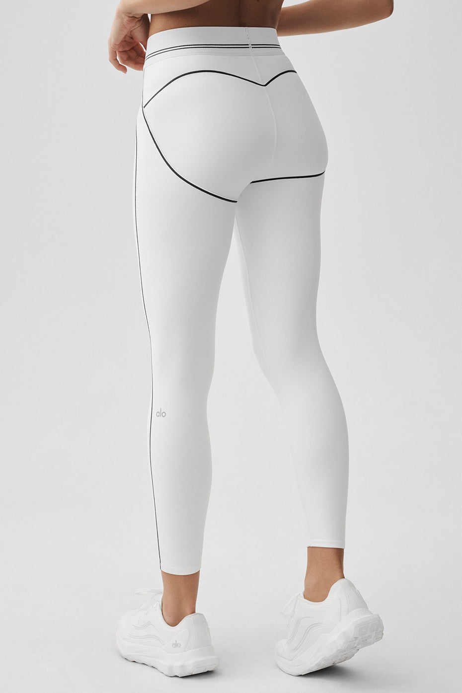 Airbrush High-Waist 7/8 Heart Throb Legging - White/Black — photo 3