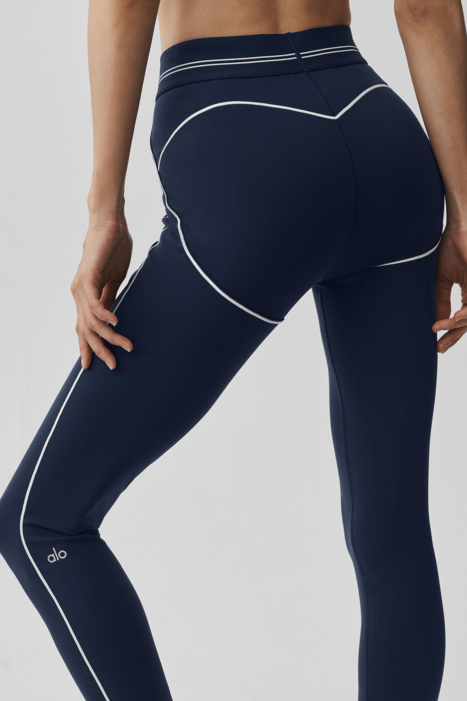 Airbrush High-Waist 7/8 Heart Throb Legging - Navy/White — photo 3