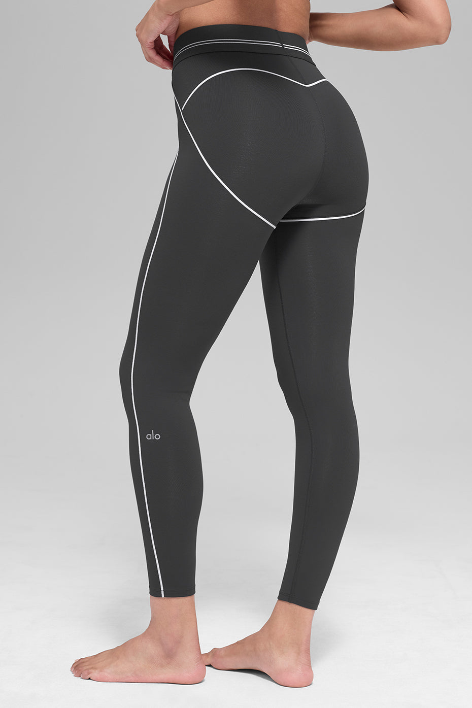 Airbrush High-Waist 7/8 Heart Throb Legging - Anthracite/White — photo 3