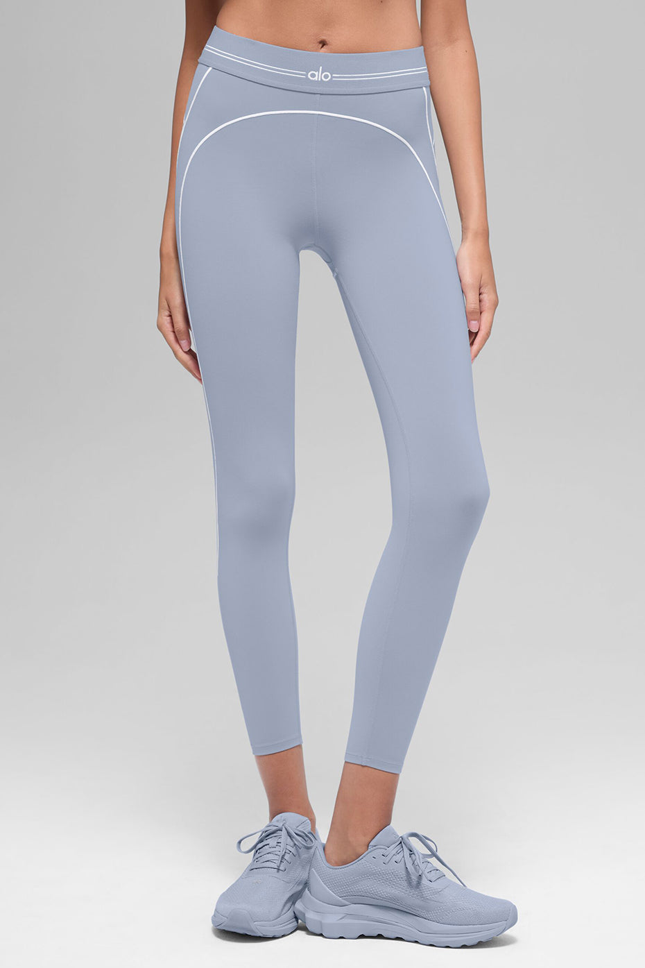 Airbrush High-Waist 7/8 Heart Throb Legging - Winter Frost/White — photo 3