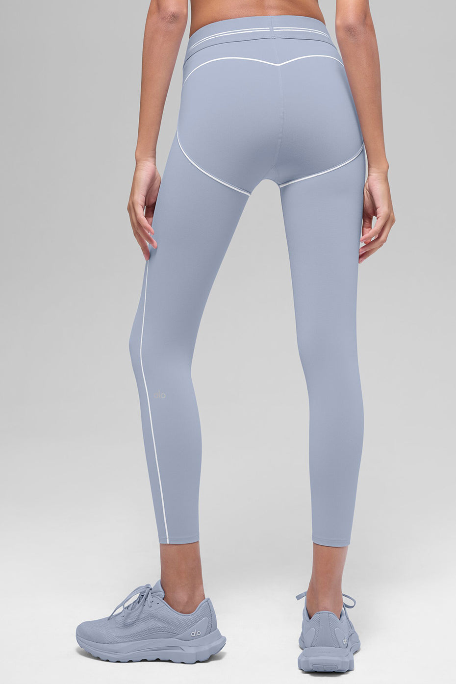 Airbrush High-Waist 7/8 Heart Throb Legging - Winter Frost/White — photo 2