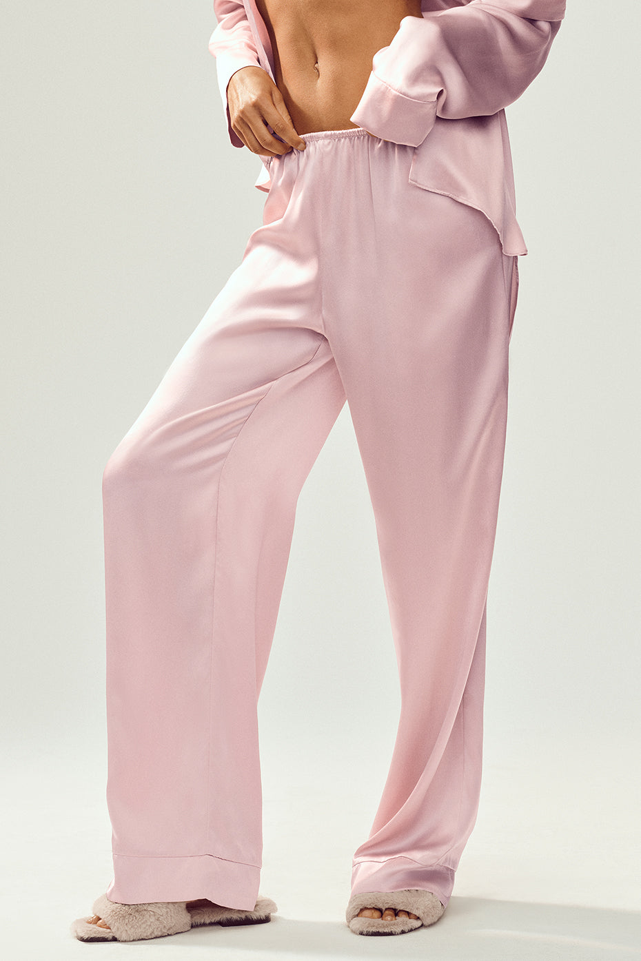 Silk Luminous Pant (Long) - Pink Champagne — photo 4