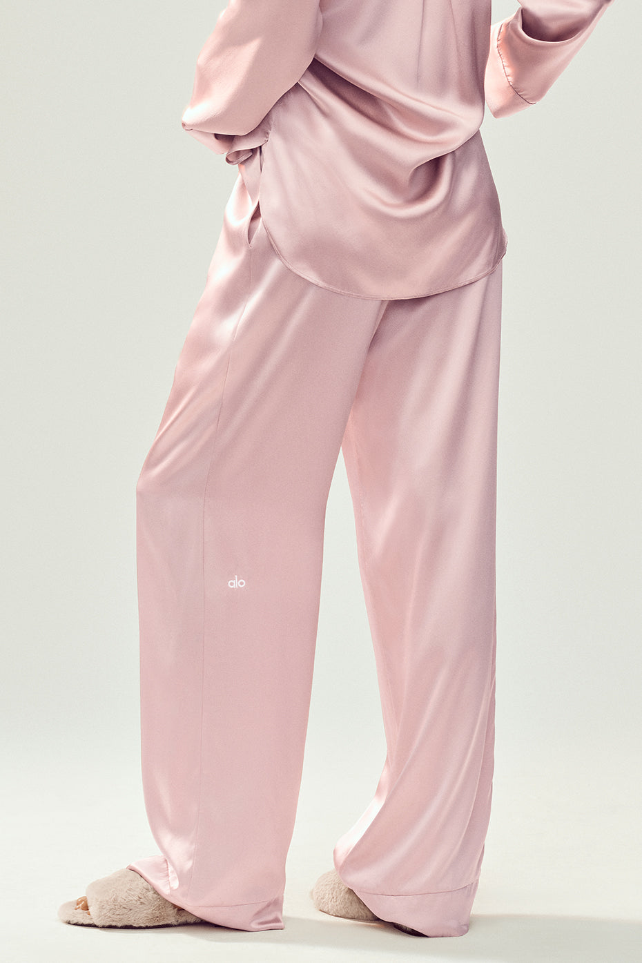 Silk Luminous Pant (Long) - Pink Champagne — photo 2