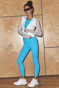 ALO Softsculpt High-Waist 7/8 Superset Legging - Azure Blue — photo 1