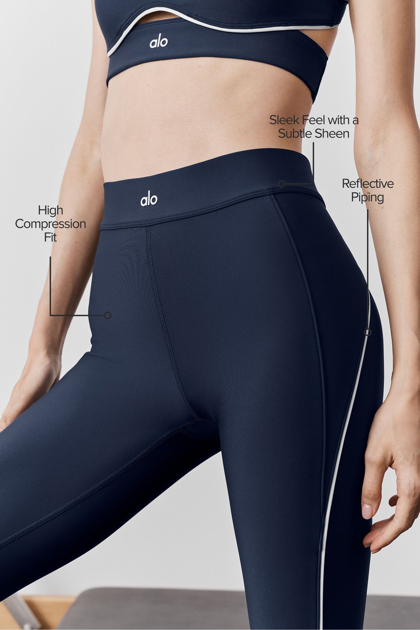 Airlift High-Waist 7/8 Speedwork Legging - Navy — photo 2