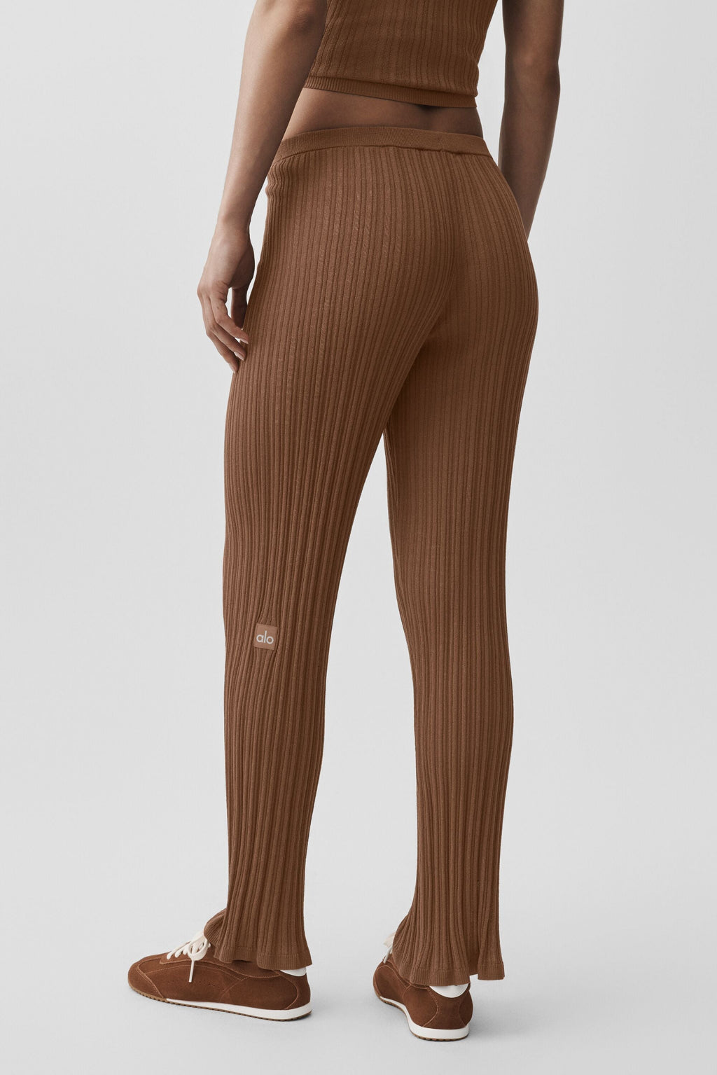Sweater High-Waist Sunlit Straight Leg Pant - Sun Kissed Brown — photo 4