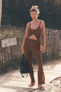 Sweater High-Waist Sunlit Straight Leg Pant - Sun Kissed Brown — photo 1