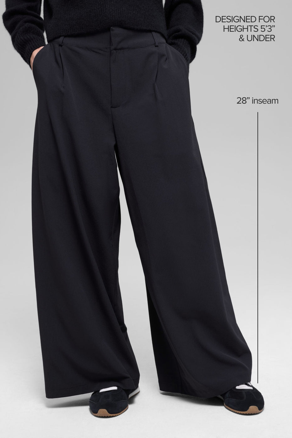 High-Waist Dreamscape Trouser (Short) - Black — photo 2
