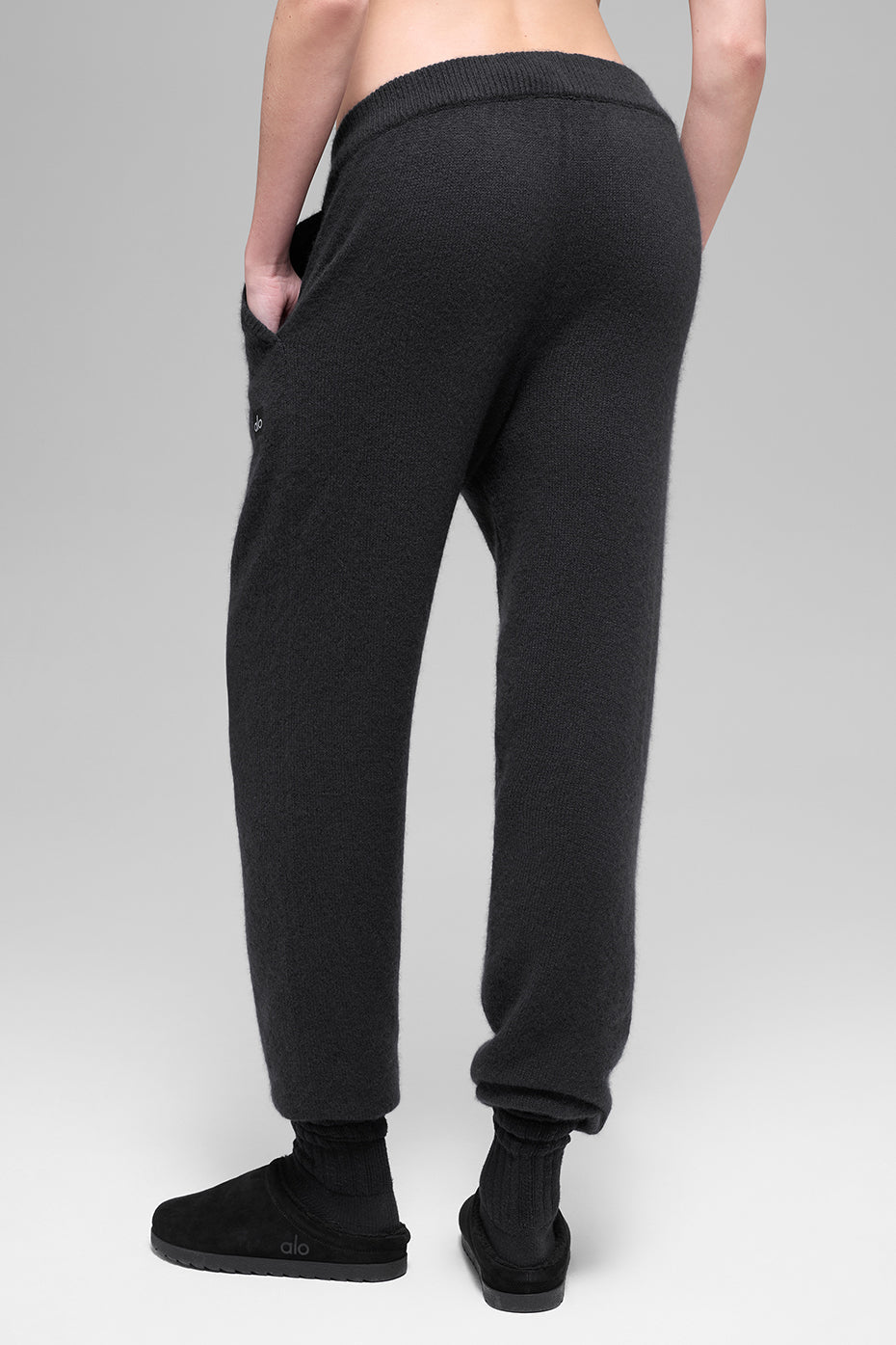 Wool Cashmere High-Waist New Class Jogger - Black — photo 3