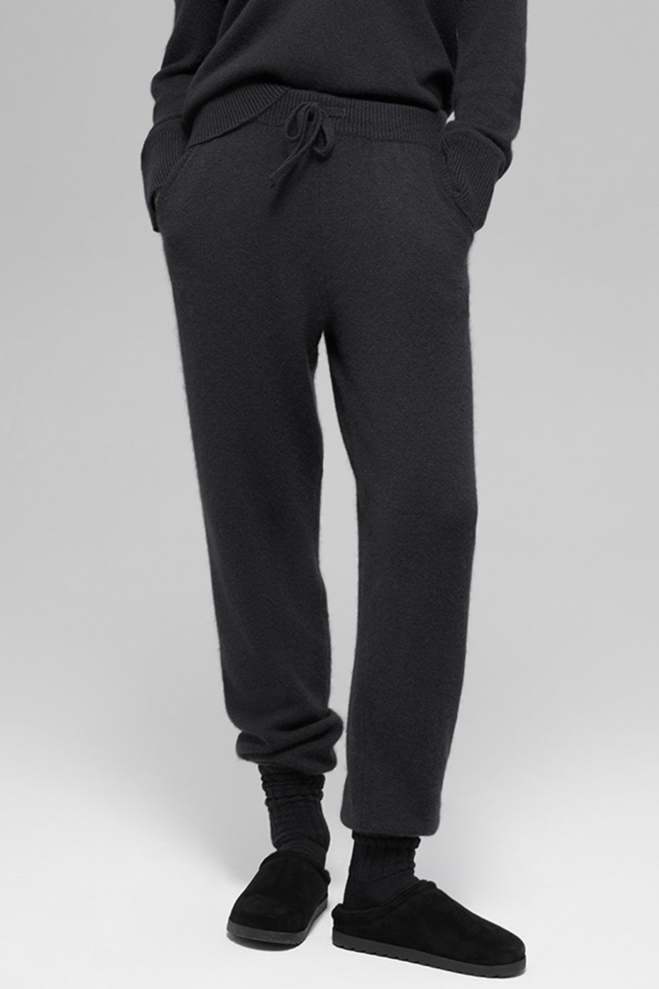 Wool Cashmere High-Waist New Class Jogger - Black — photo 1