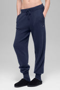 Wool Cashmere High-Waist New Class Jogger - Navy — photo 1