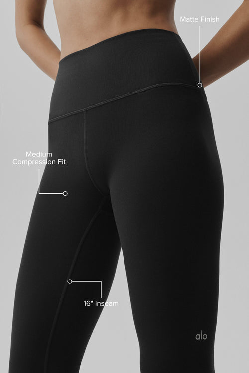 16" High-Waist Airbrush Capri - Black — photo 2